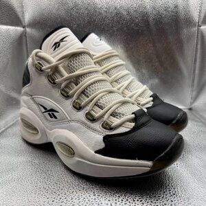 Size 7.5 Reebok Question Mid Why Not Us White‎ Black Mens Leather Shoes GX5260
